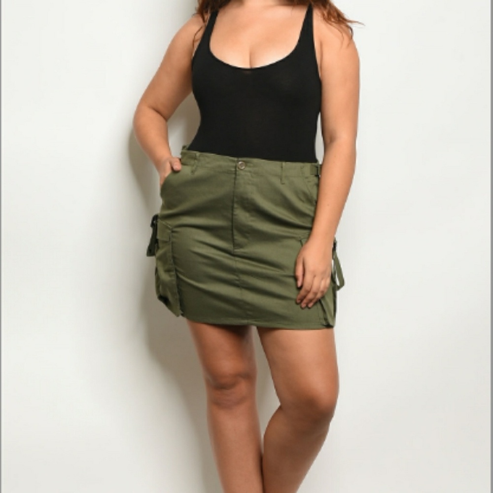 4 for 30 - Olive Plus Size Skirt